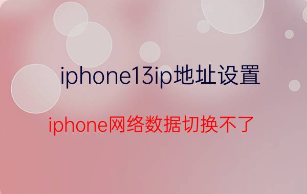 iphone13ip地址设置 iphone网络数据切换不了？